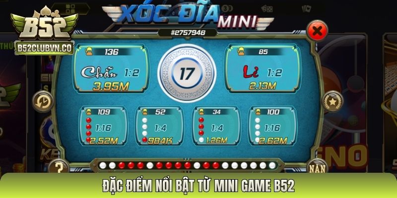 Đặc điểm nổi bật từ mini game B52
